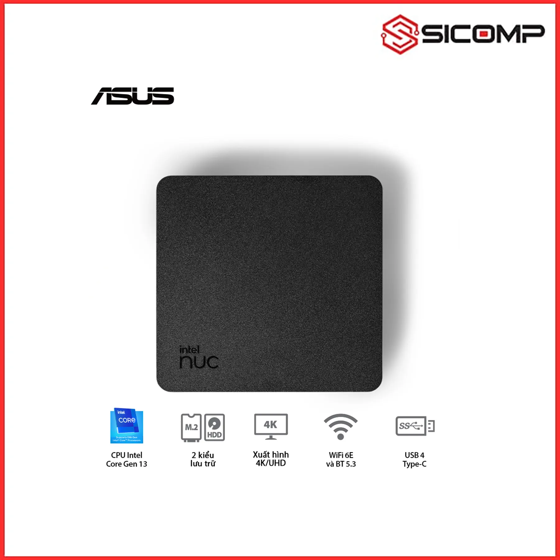 MÁY TÍNH MINI PC NUC 13 PRO TALL NUC13ANHI5 ( I5-1340P / 2 X DDR4-3200 / 3 X NVME, SATA / 2 X HDMI 2.1 / 2 X DP 1.4A / VESA MOUNT ), Picture 6