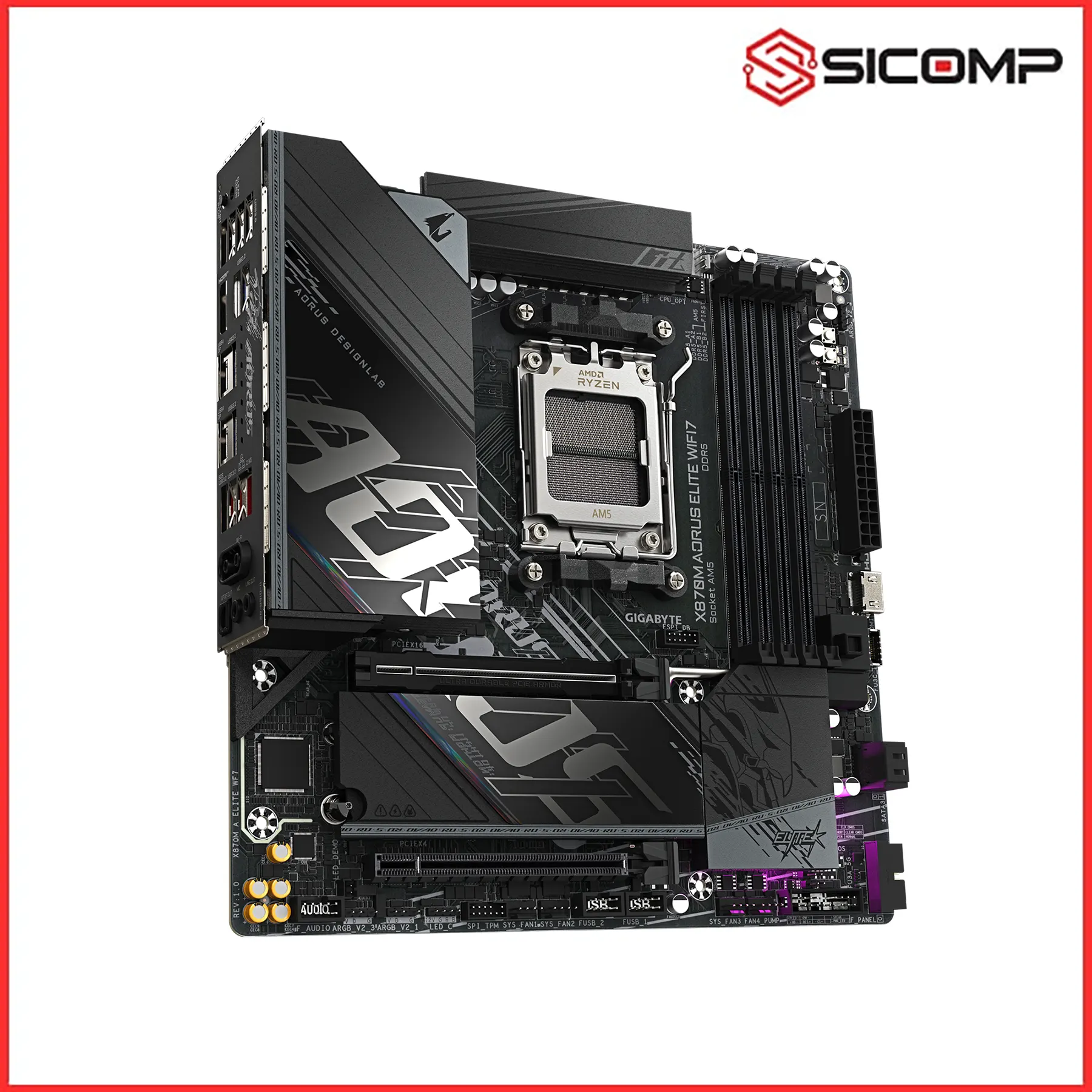 MAINBOARD GIGABYTE X870M AORUS ELITE WIFI 7, Picture 4