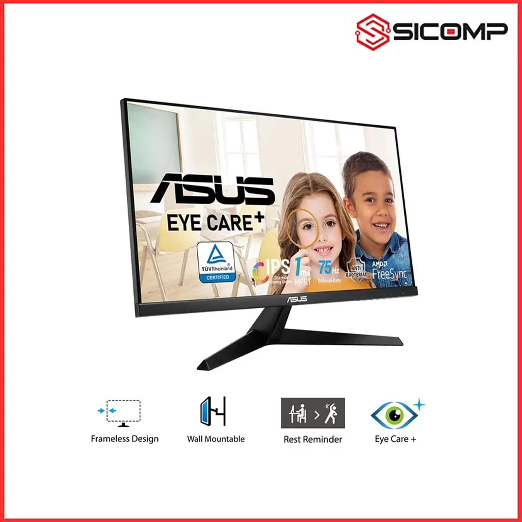 MÀN HÌNH ASUS VY249HE EYE CARE ( 23,8 INCH / FHD / IPS / 75HZ / 1MS), Picture 2