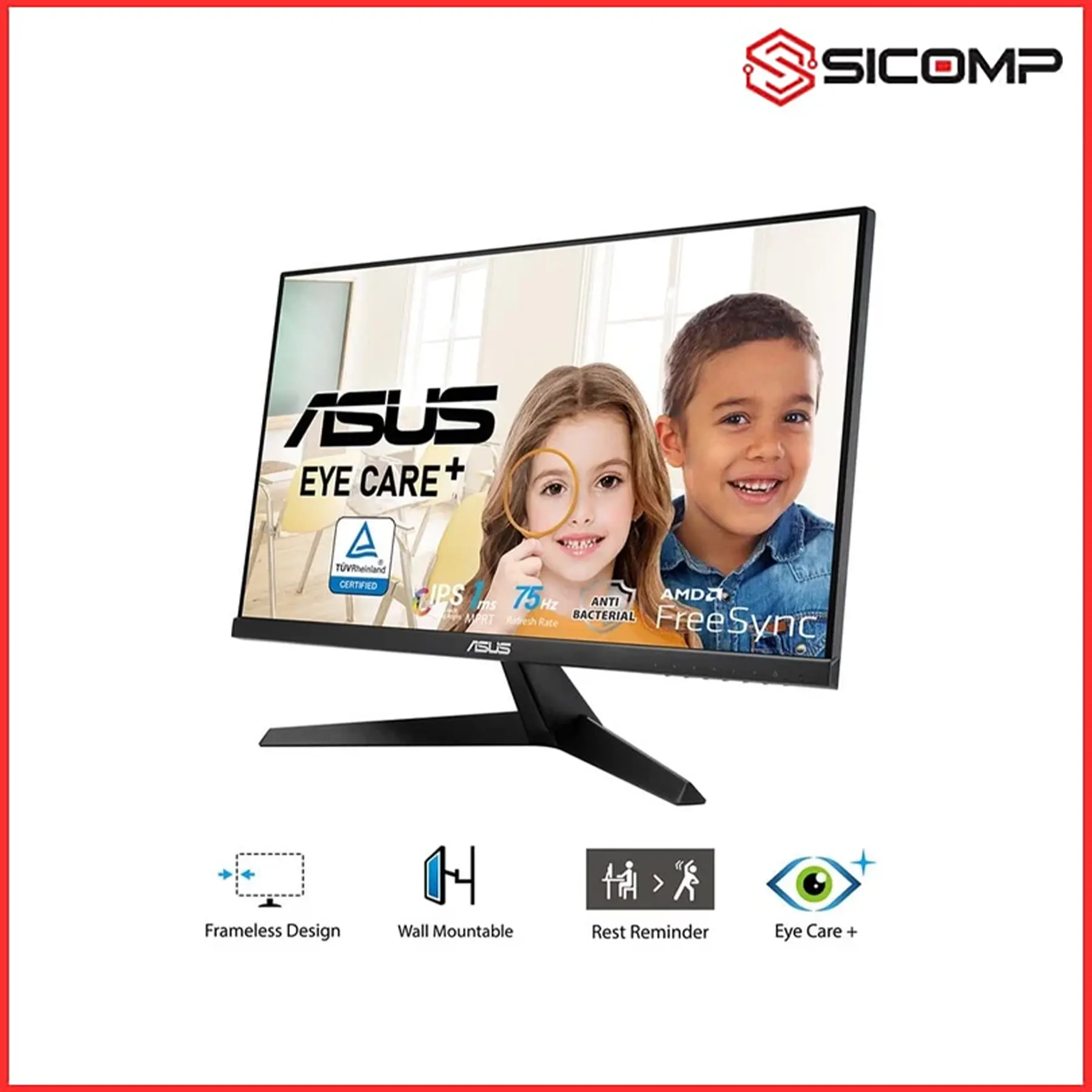MÀN HÌNH ASUS VY249HE EYE CARE ( 23,8 INCH / FHD / IPS / 75HZ / 1MS), Picture 3