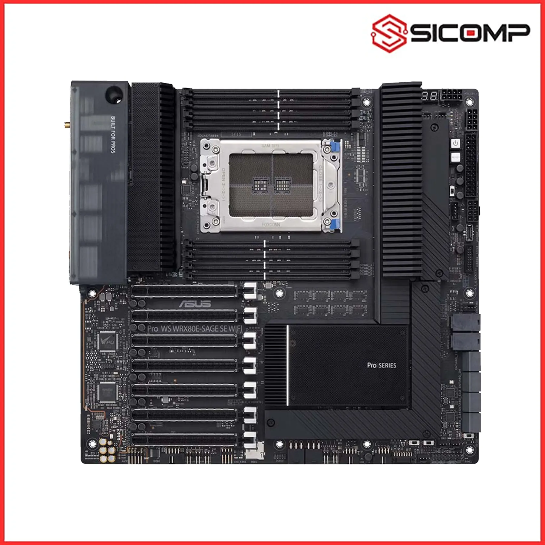 MAINBOARD ASUS PRO WS WRX80E-SAGE SE WIFI LIKE NEW (AMD WRX80, sWRX8, EEB, 8 KHE DDR4), Picture 2