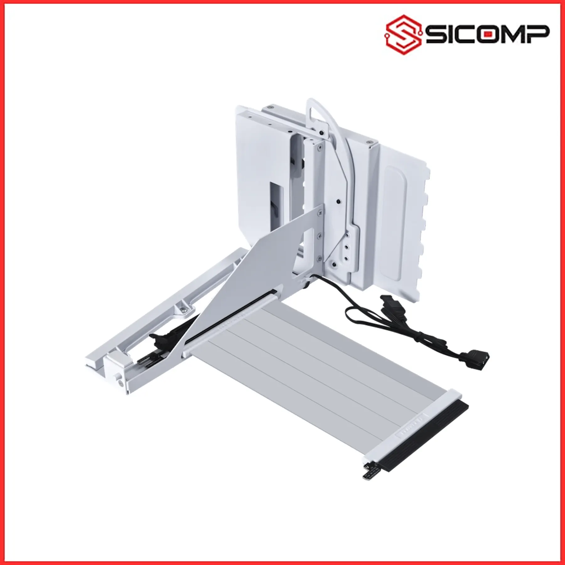 BỘ DỰNG ĐỨNG VGA LIAN LI MULTI DIRECTIONAL VERTICAL GPU BRACKET MÀU TRẮNG KÈM PCIE 5.0, Picture 3