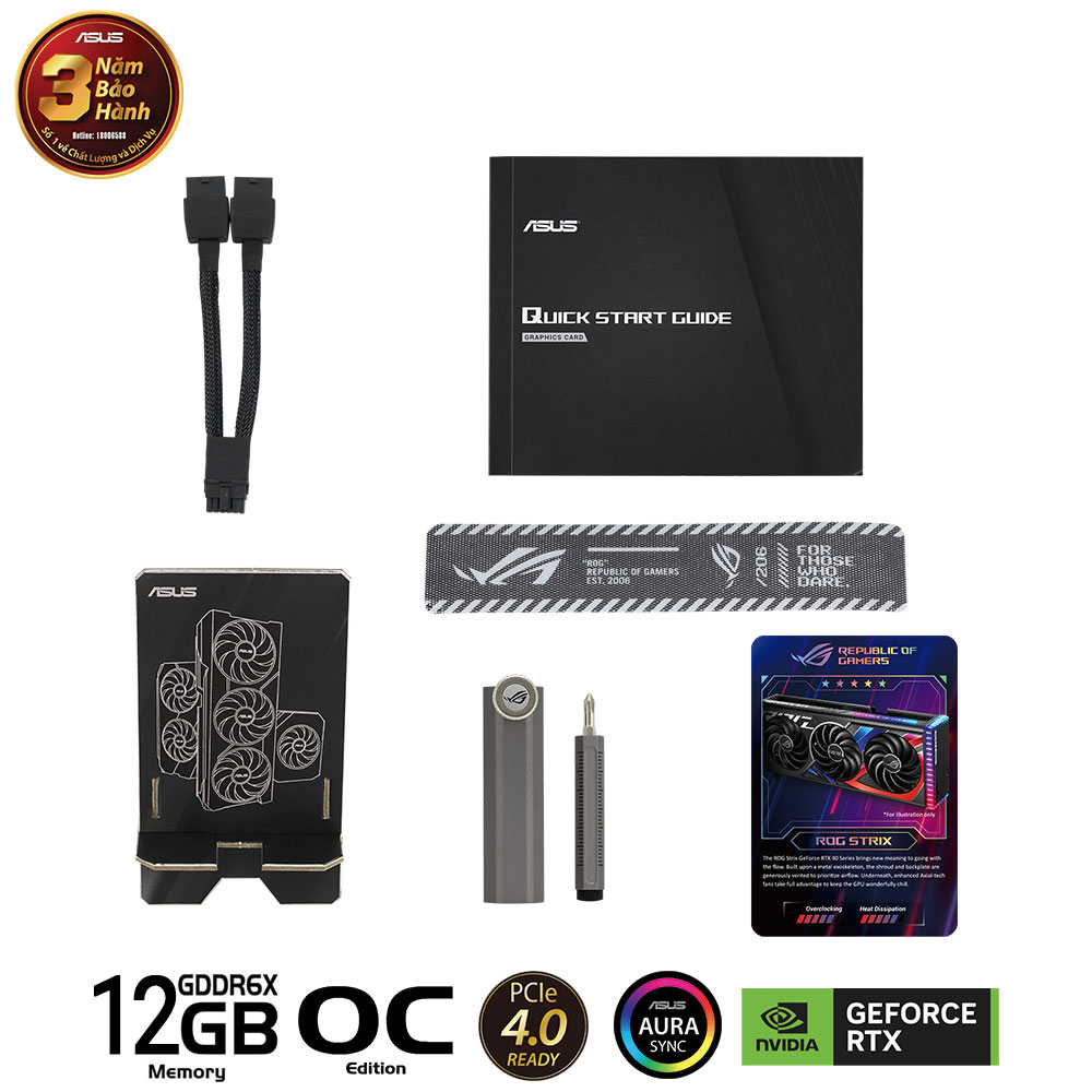 CARD MÀN HÌNH ASUS ROG STRIX GEFORCE RTX 4070 SUPER 12GB GDDR6X OC EDITION, Picture 5