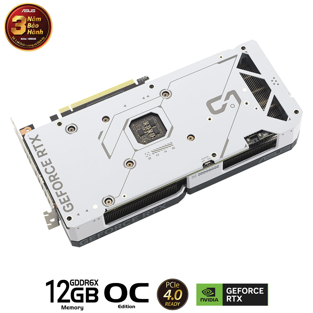 CARD MÀN HÌNH ASUS DUAL GEFORCE RTX 4070 SUPER WHITE OC EDITION 12GB GDDR6X, Picture 4