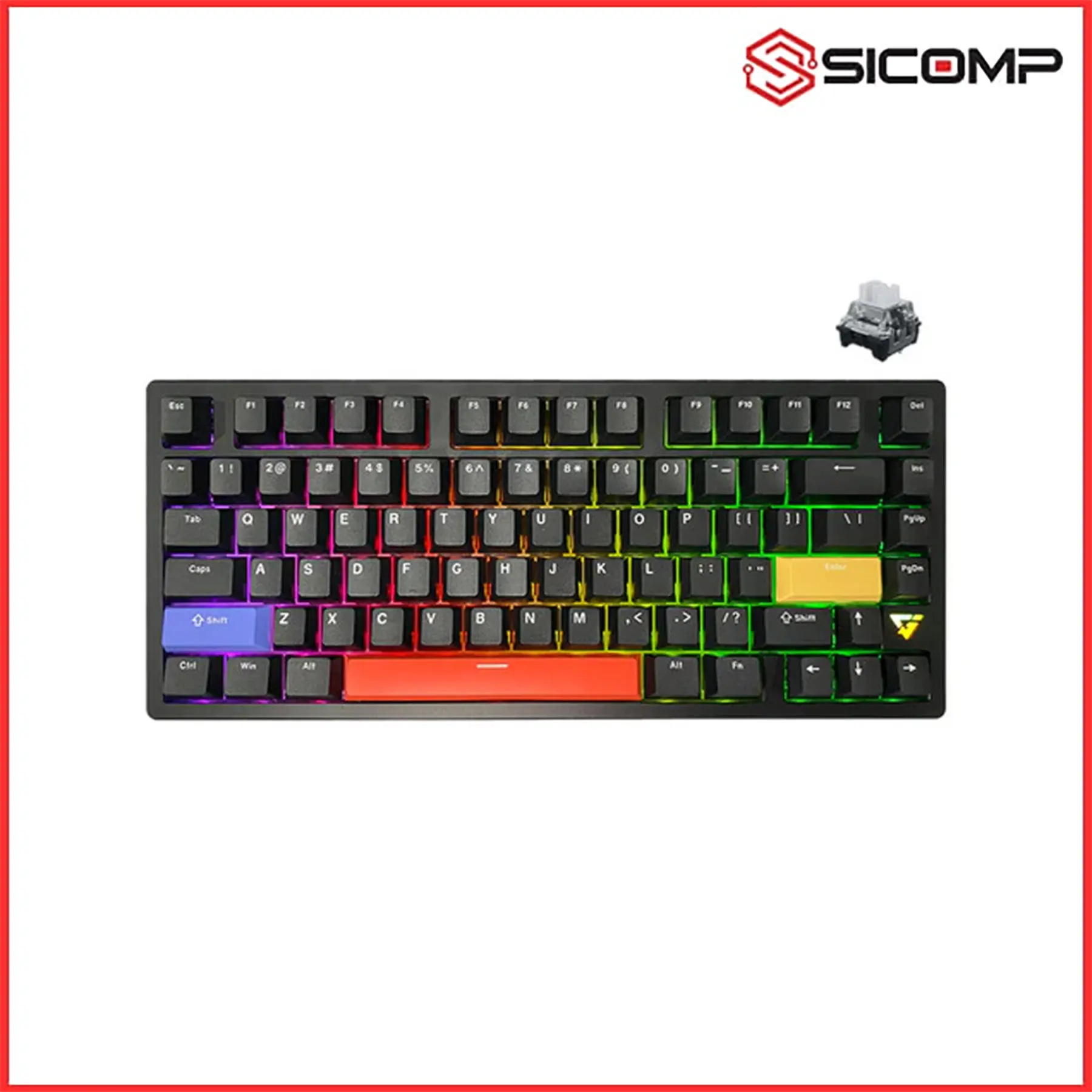 BÀN PHÍM CƠ ATK V75X BLACK OBSIDIAN SWITCH, Picture 2