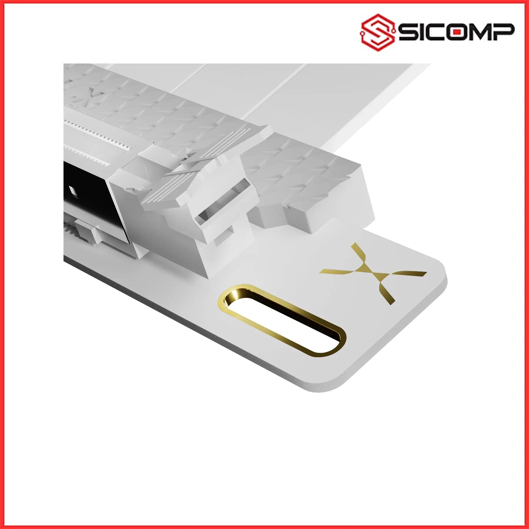 CÁP RISER TRYX STRING 300MM PCIE 5.0 WHITE, Picture 2