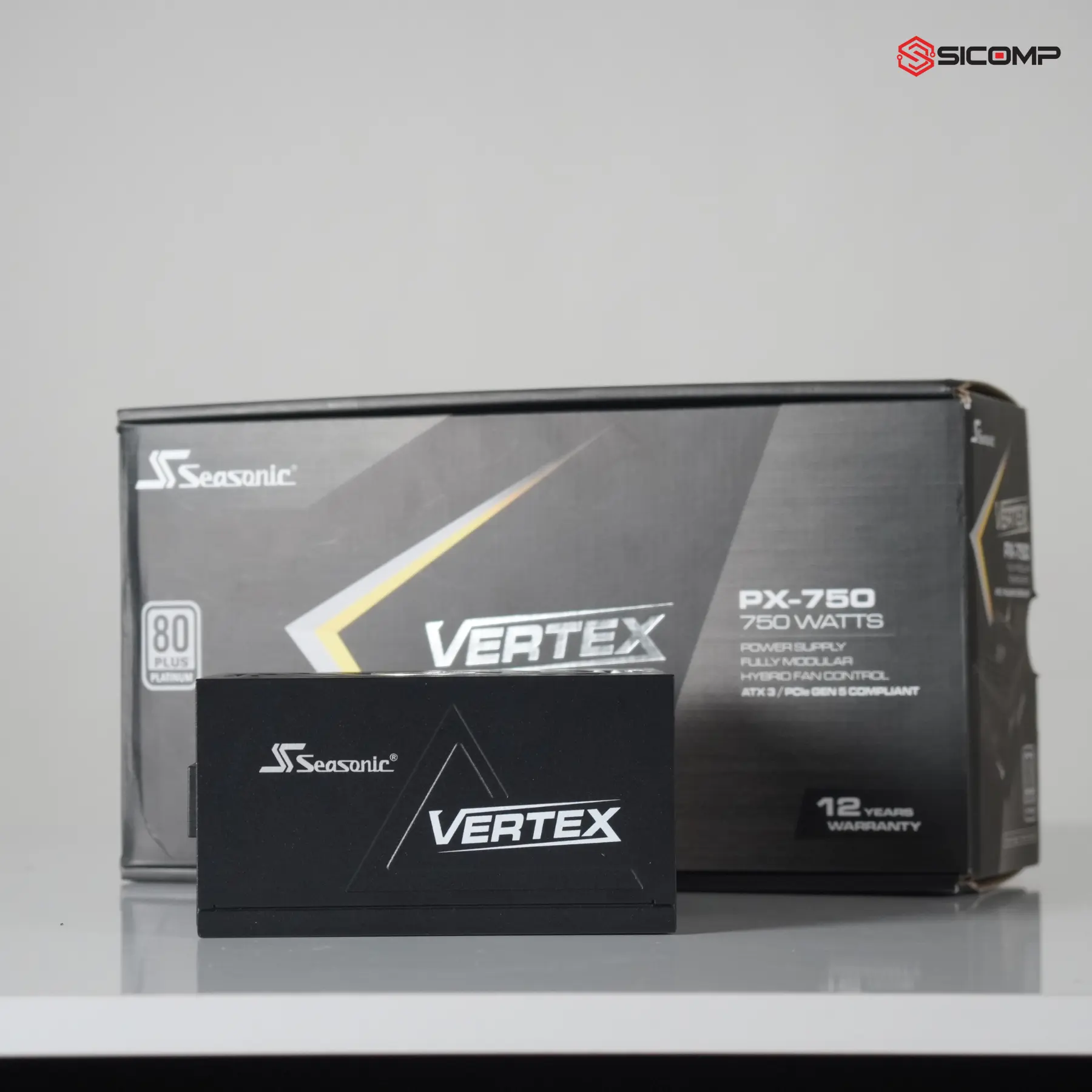 NGUỒN SEASONIC 750W VERTEX PX-750 ATX 3.0 PCIE 5.0 80 PLUS PLATINUM DÂY MỀM CAO CẤP DẬP VẨY CÁ, Picture 1