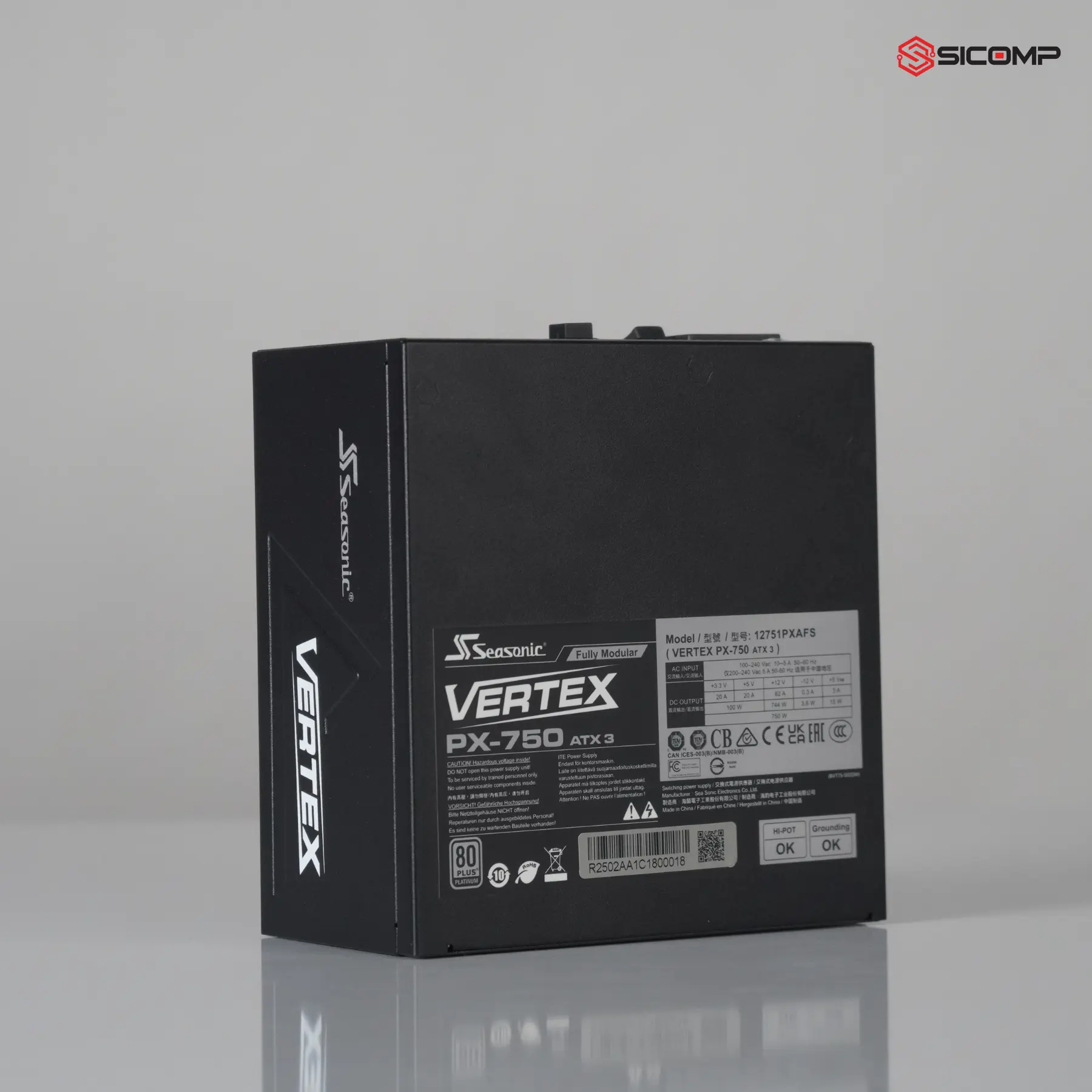 NGUỒN SEASONIC 750W VERTEX PX-750 ATX 3.0 PCIE 5.0 80 PLUS PLATINUM DÂY MỀM CAO CẤP DẬP VẨY CÁ, Picture 8