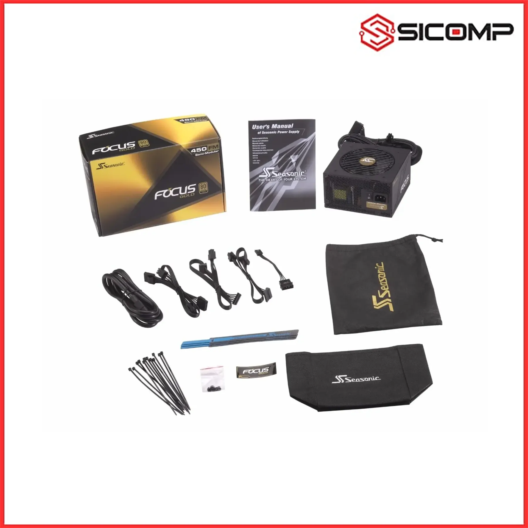 NGUỒN SEASONIC 450W FOCUS FM-450 80 PLUS GOLD SEMI MODULAR, Picture 5