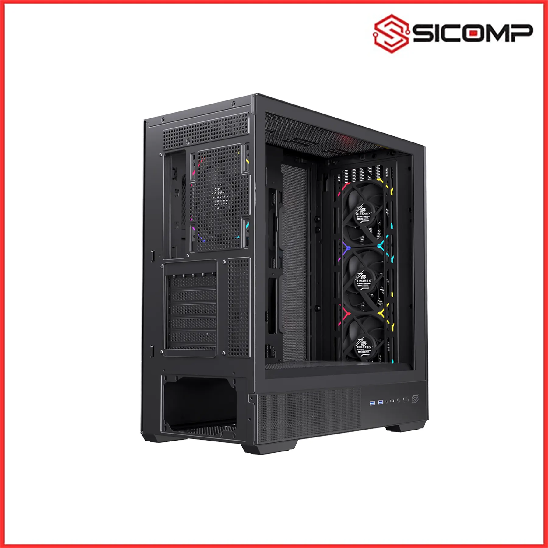 VỎ CASE EINAREX P800 CORE BLACK, Picture 7