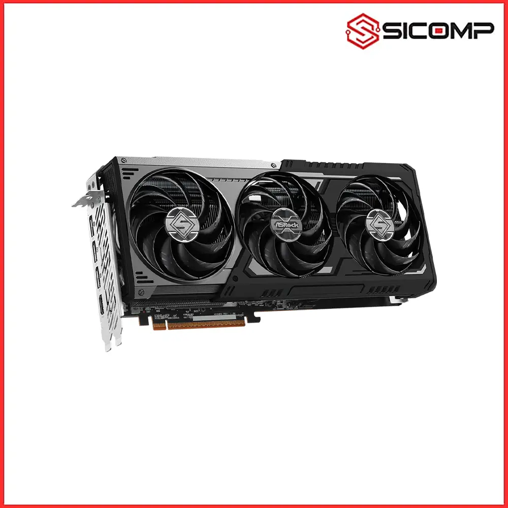 CARD MÀN HÌNH ASROCK AMD RADEON RX 9070 XT STEEL LEGEND DARK 16GB, Picture 4