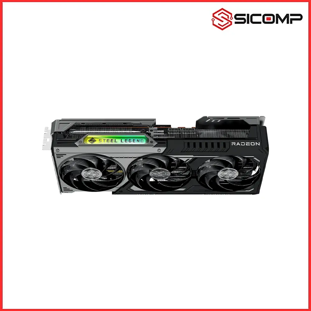 CARD MÀN HÌNH ASROCK AMD RADEON RX 9070 XT STEEL LEGEND DARK 16GB, Picture 5