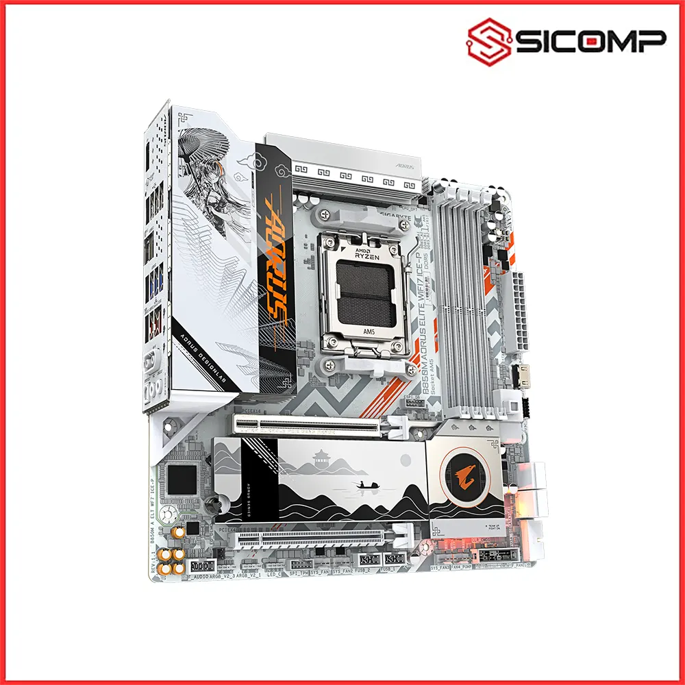 MAINBOARD GIGABYTE B850M AORUS ELITE WIFI 7E ICE-P, Picture 3