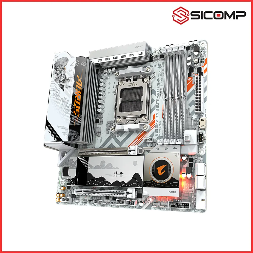 MAINBOARD GIGABYTE B850M AORUS ELITE WIFI 7E ICE-P, Picture 4