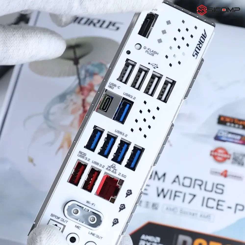 MAINBOARD GIGABYTE B850M AORUS ELITE WIFI 7E ICE-P, Picture 7