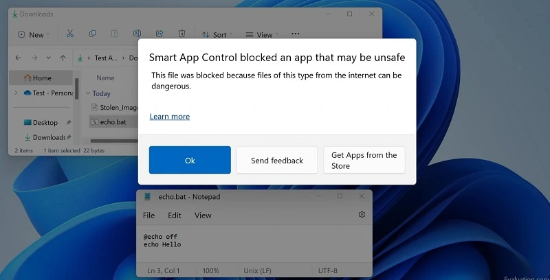 Fix lỗi Smart App Control blocked an app that maybe unsafe