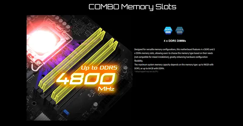 Combo Memory Slots