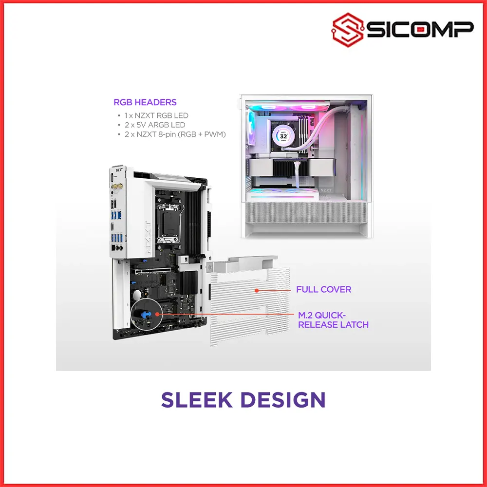 MAINBOARD NZXT N7 B850 WHITE, Picture 7