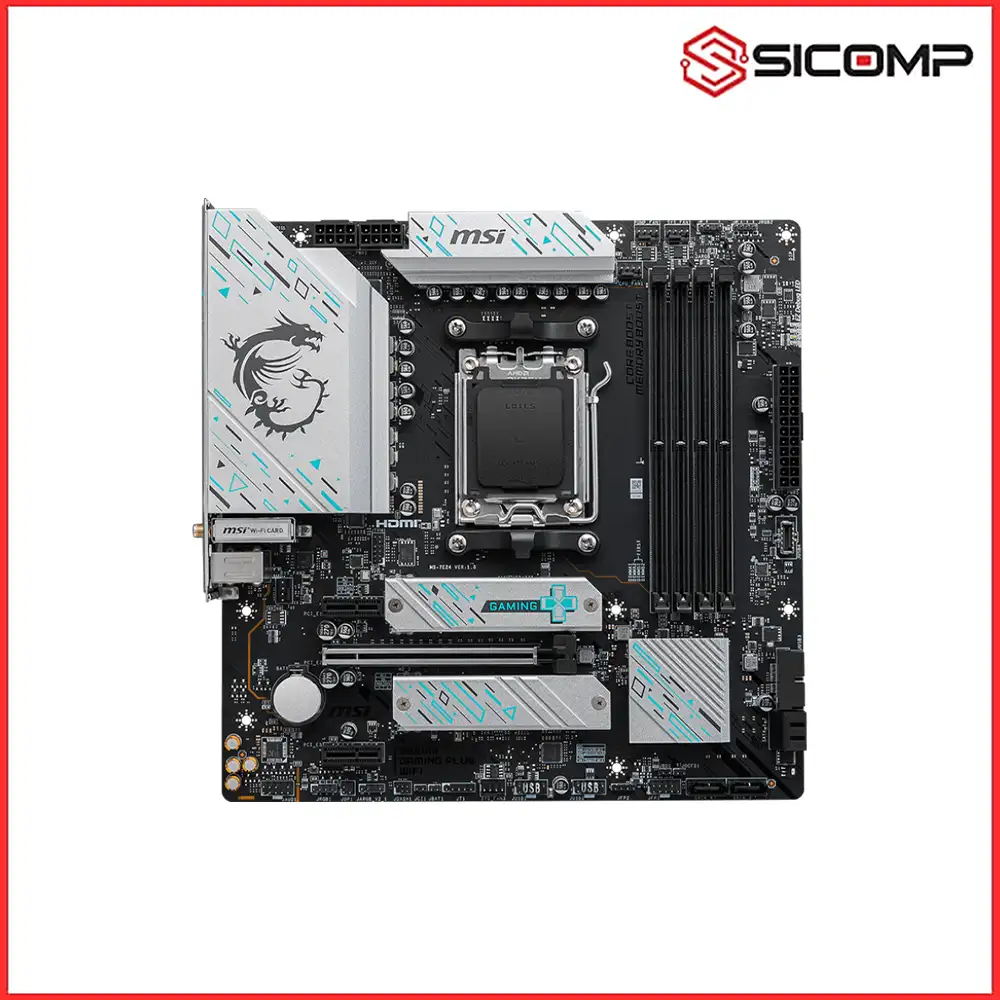 MAINBOARD MSI B650M GAMING PLUS WIFI (AMD B650, SOCKET AM5, M-ATX, 4 KHE RAM DDR5, WIFI 6E), Picture 2