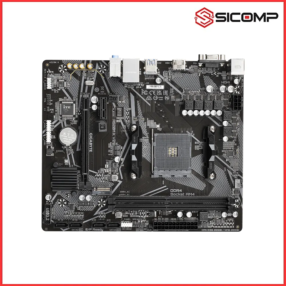 MAINBOARD GIGABYTE A520M-K V2, Picture 4