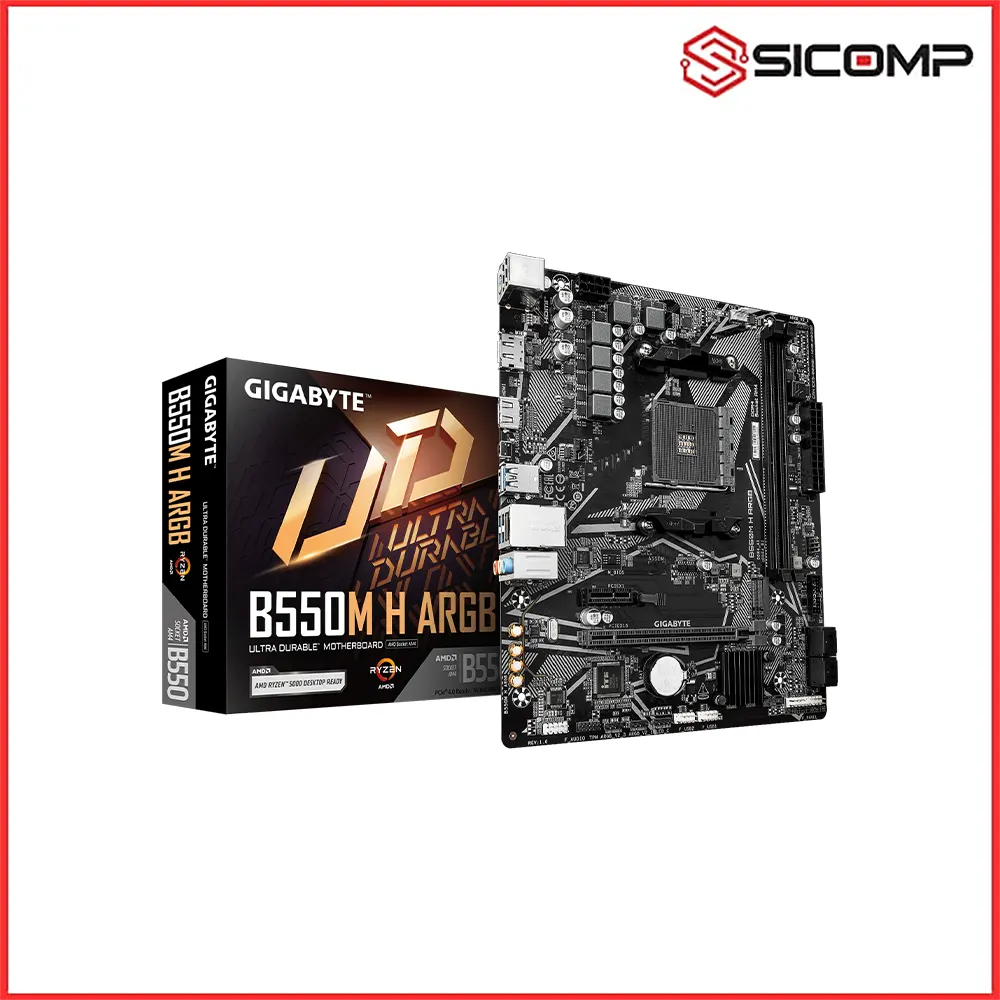 MAINBOARD GIGABYTE B550M H ARGB, Picture 1