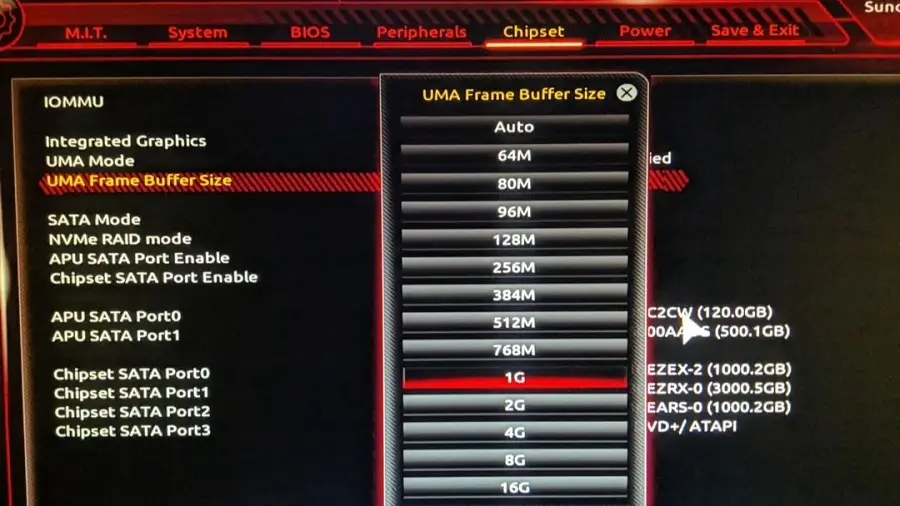 Cấu hình BIOS Ryzen 5700G