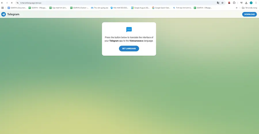 Cài tiếng việt Telegram PC