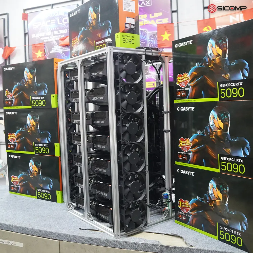 PCAI SICOMP 7965WX (THREADRIPPER PRO 7965WX / WRX90E-SAGE / 7 X RTX 5090), Picture 3