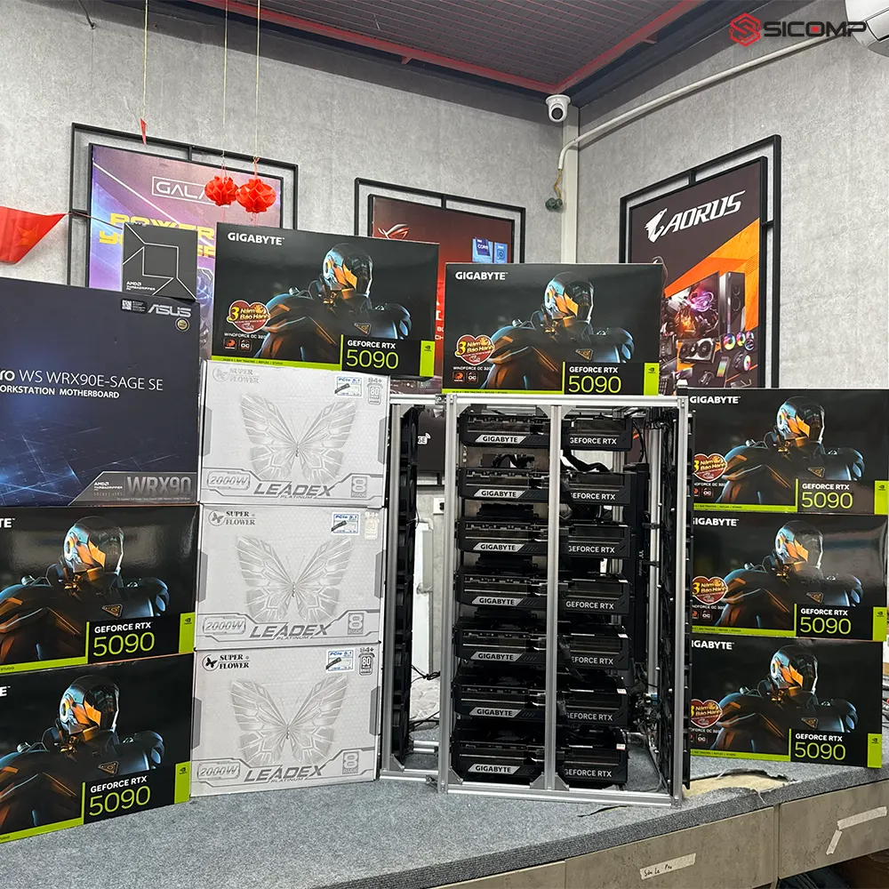 PCAI SICOMP 7965WX (THREADRIPPER PRO 7965WX / WRX90E-SAGE / 7 X RTX 5090), Picture 4