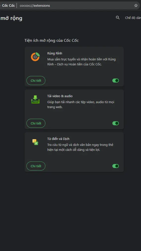 Bật tiện ích Savior để hiện nút tải xuống