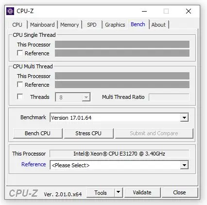 Tab Bench kiểm tra điểm hiệu năng CPU