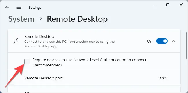 Bật tính năng bảo mật NLA cho Remote Desktop