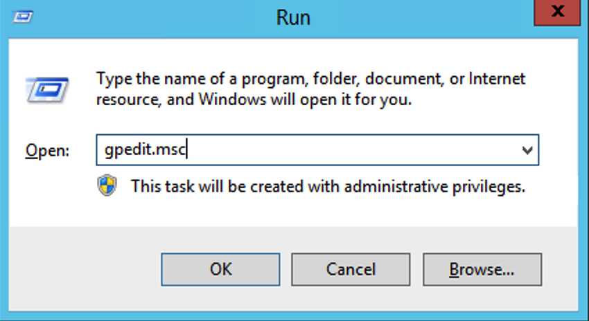 Mở Group Policy Editor bằng gpedit.msc