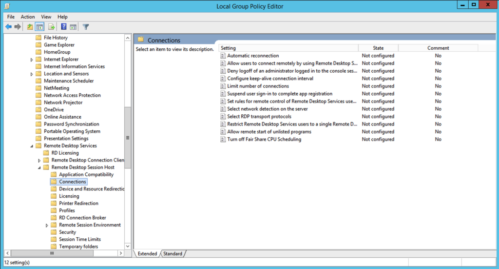 Đường dẫn cấu hình Remote Desktop Session Host