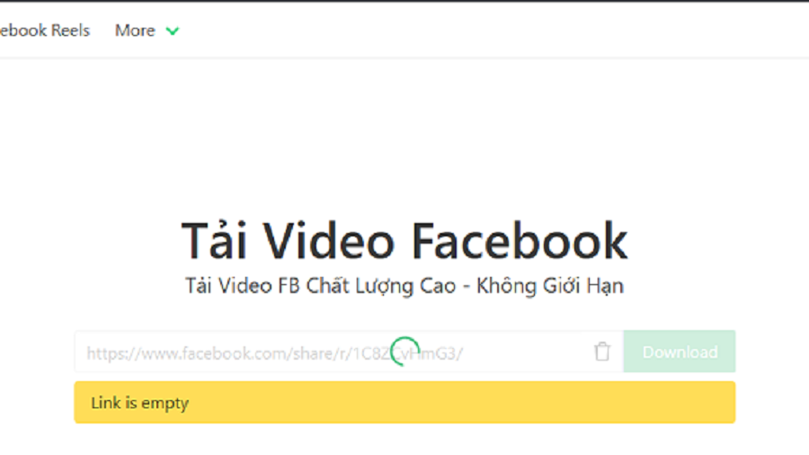 Dán link video vào Snapsave