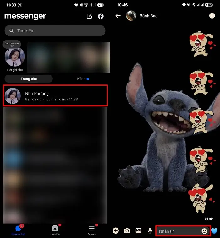 Bước 1 tạo sticker trên Messenger