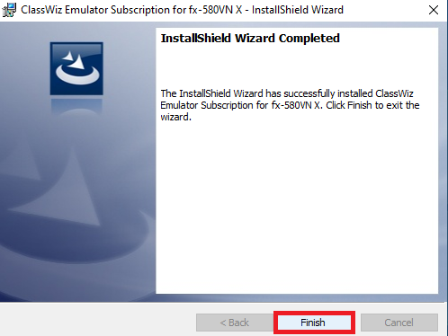 Hoàn tất cài đặt Casio 580VN X