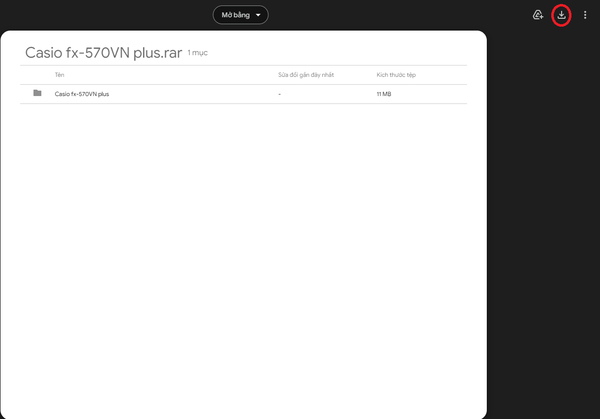 Giao diện máy tính Casio fx-570VN Plus