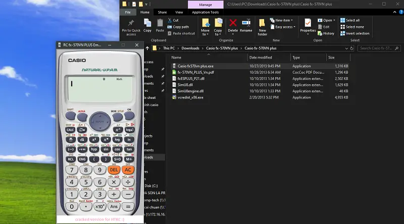 Sử dụng ngay Casio không cần cài đặt
