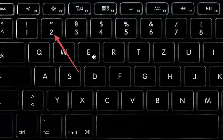Vị trí phím A còng