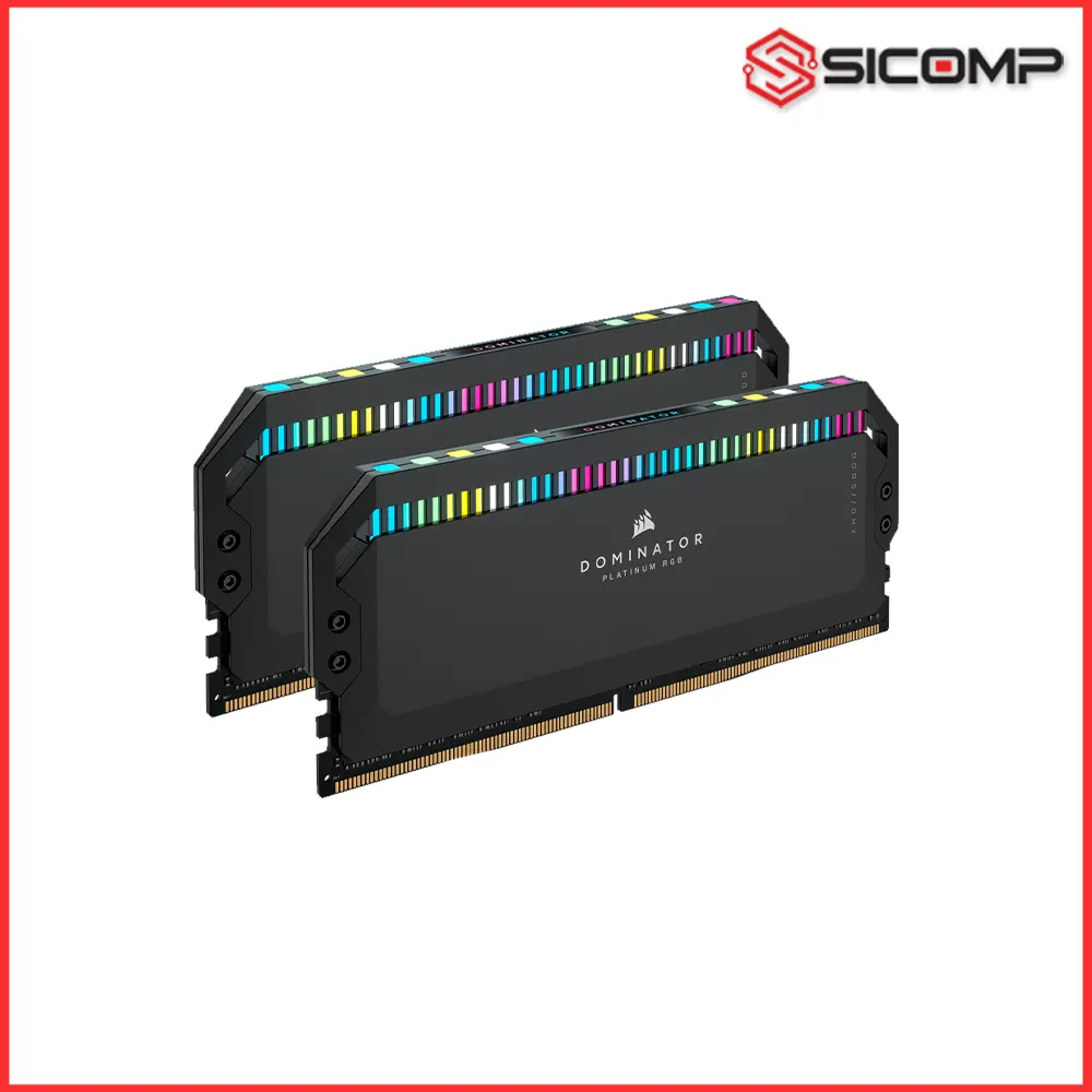 RAM CORSAIR DOMINATOR PLATINUM BLACK RGB 64GB (32x2) DDR5 5200 MHZ LIKE NEW, Picture 2