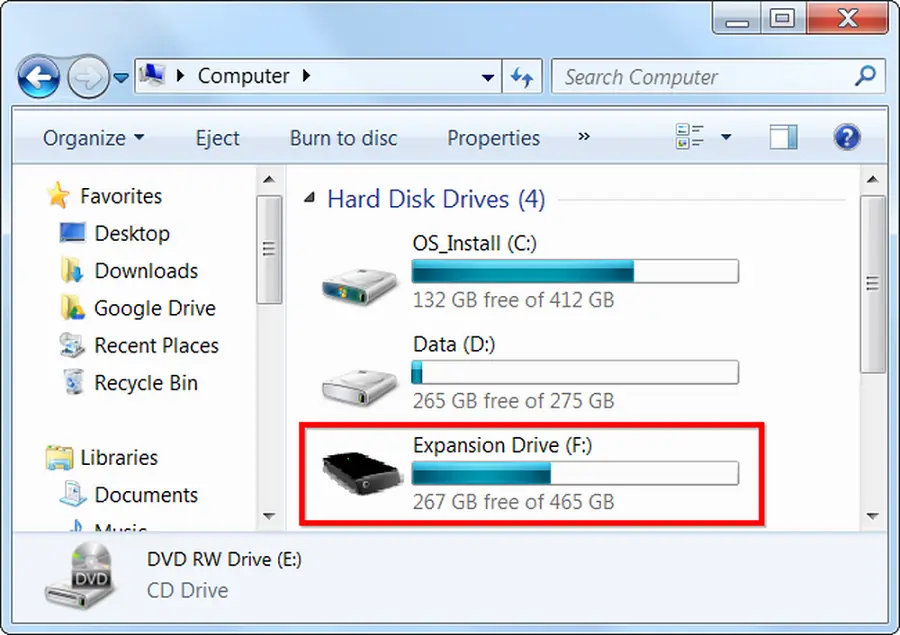 Dung lượng ổ cứng thực tế
