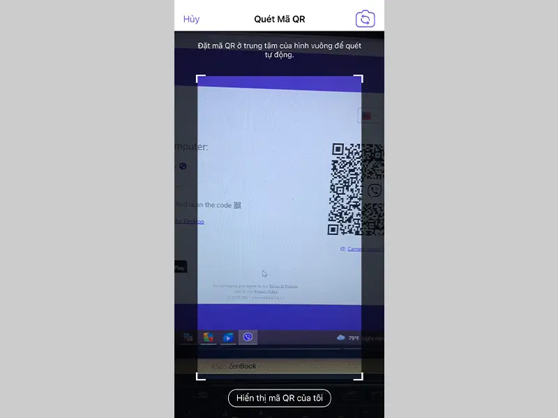 Quét mã QR Viber