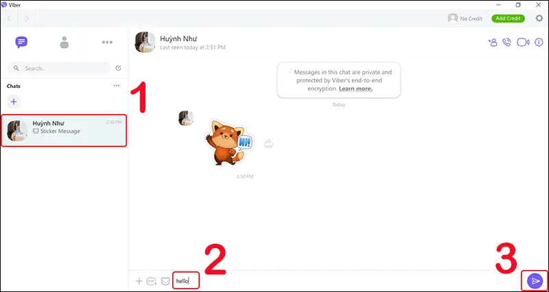 Cách nhắn tin trên Viber