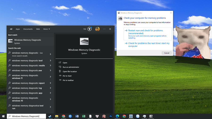 Chạy Windows Memory Diagnostic