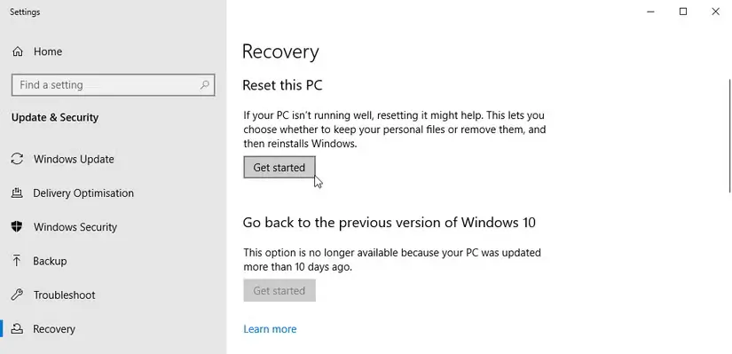 Reset Windows