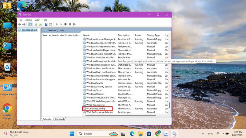 Bật WLAN AutoConfig