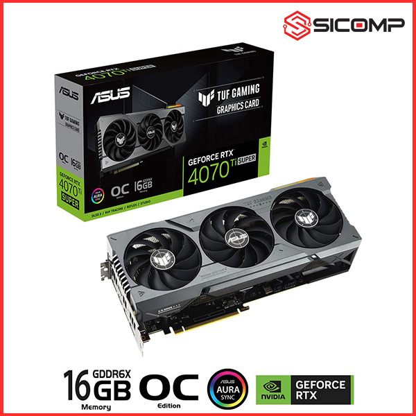 CARD MÀN HÌNH ASUS TUF GAMING GEFORCE RTX 4070 TI SUPER 16GB GDDR6X OC EDITION, Picture 1