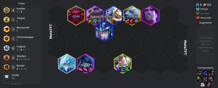 Đội hình Freljord cuối trận