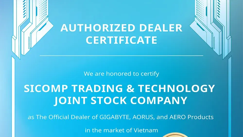 SICOMP CHÍNH THỨC TRỞ THÀNH ĐẠI LÝ ỦY QUYỀN CỦA GIGABYTE TẠI VIỆT NAM NĂM 2026
